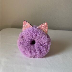 Cute Plush Purple Pink Cat Ears Hair Scrunchie